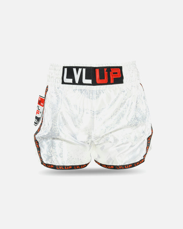 LVL UP Muay Thai shorts TKO – Hvid