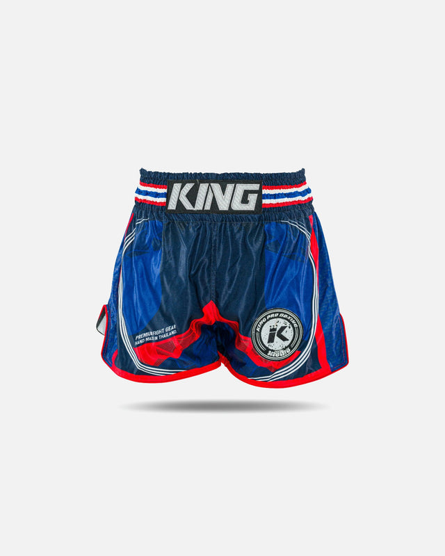 Muay Thai trenky King Pro Boxing Flag – Modré
