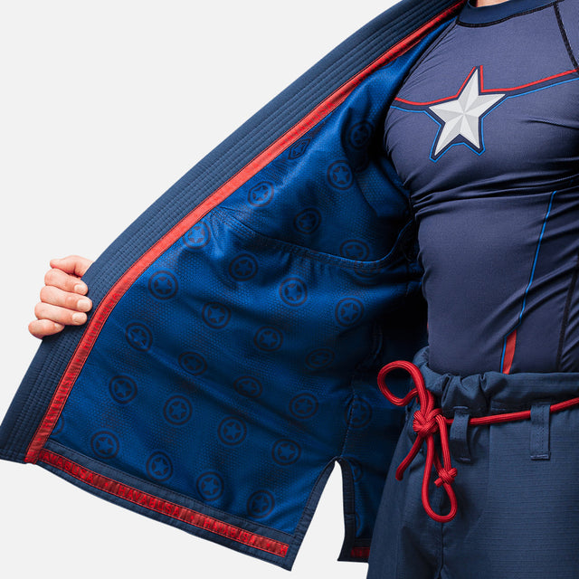 Kimono BJJ Marvel Captain America – Niebieskie