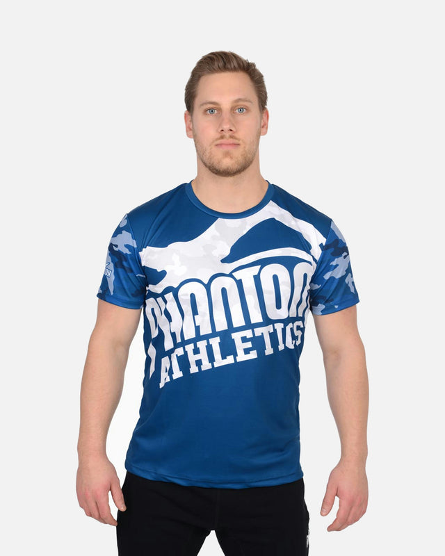 Phantom Athletics EVO Warfare Training T-shirt – Navy Blue Camo