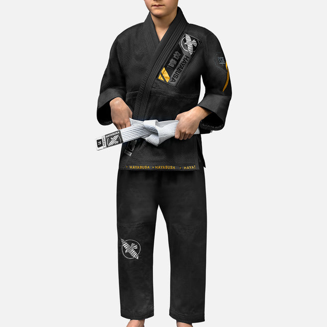 Kimono de BJJ Hayabusa Ascend Criança – Preto