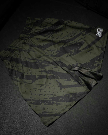 Phantom Athletics MMA Shorts EVO Tiger Camo - Legergroen