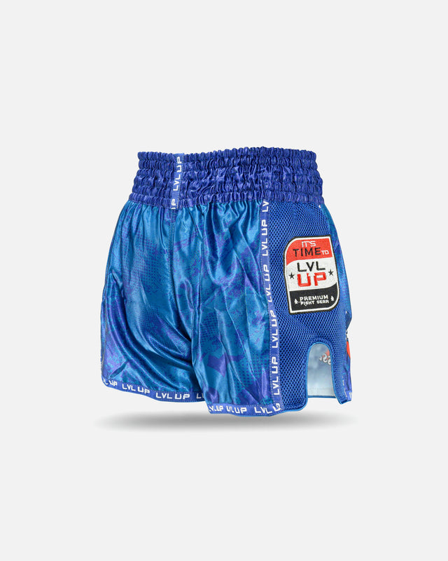 Pantaloncini Muay Thai LVL UP Stadium – Blu
