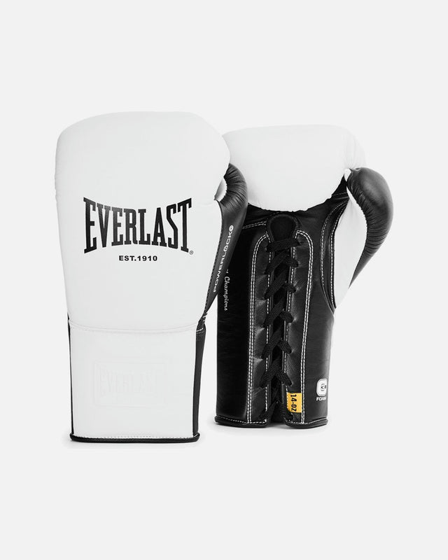 Guantes de boxeo Everlast Powerlock Pro OG – Blanco/Negro