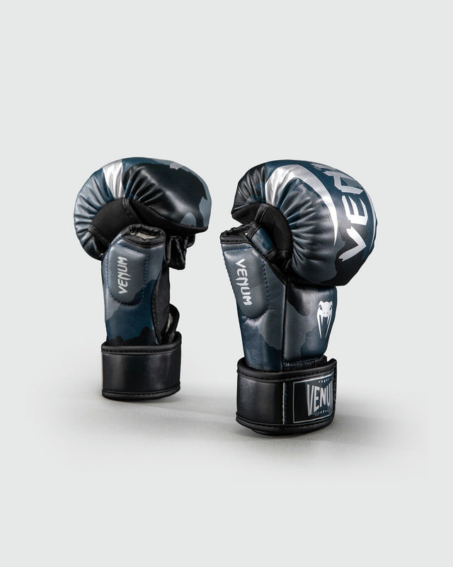 Guantes de MMA Venum Elite Camo – Azul marino oscuro/Azul