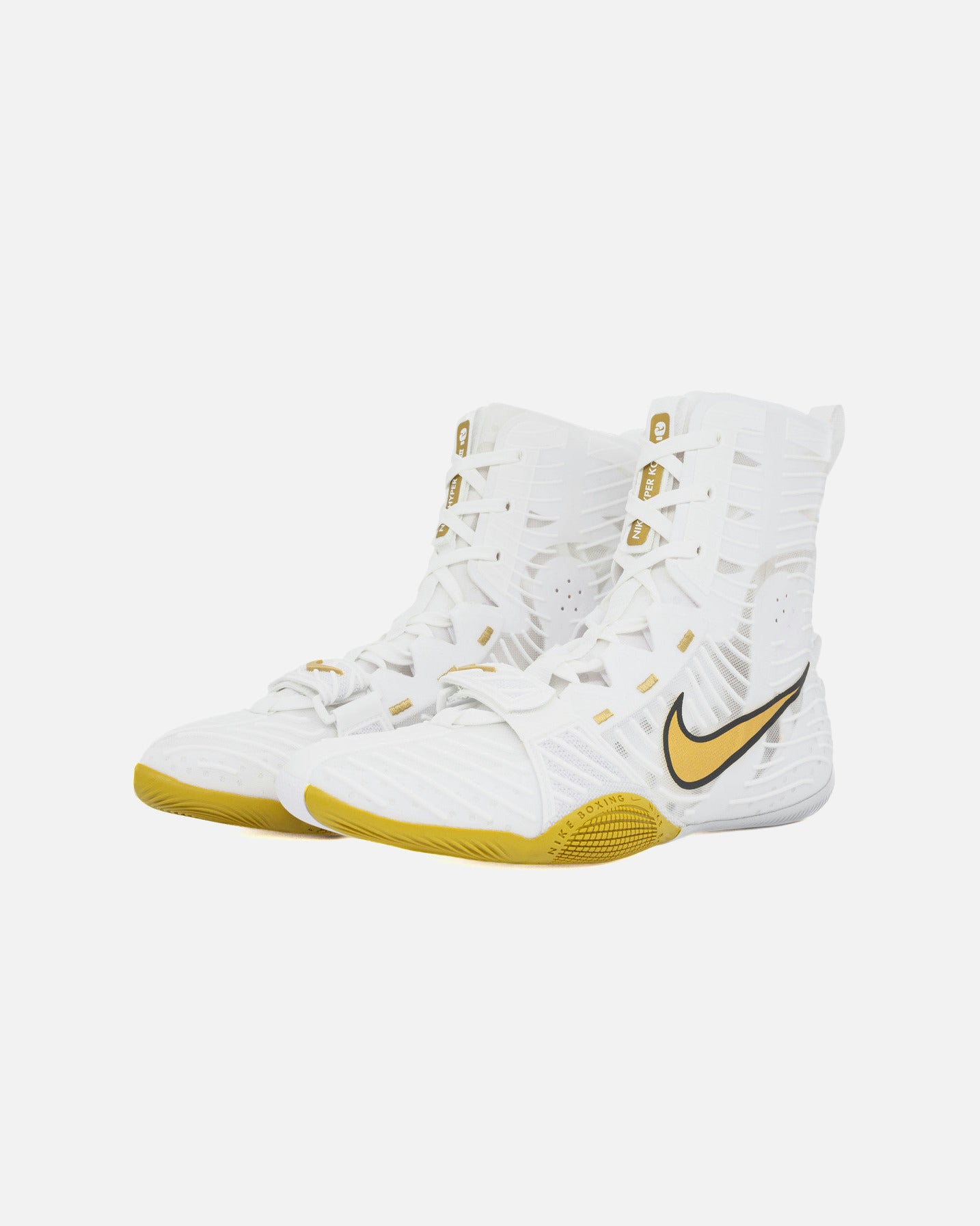 Botas de boxeo Nike HyperKO 3 – Blanco/Oro