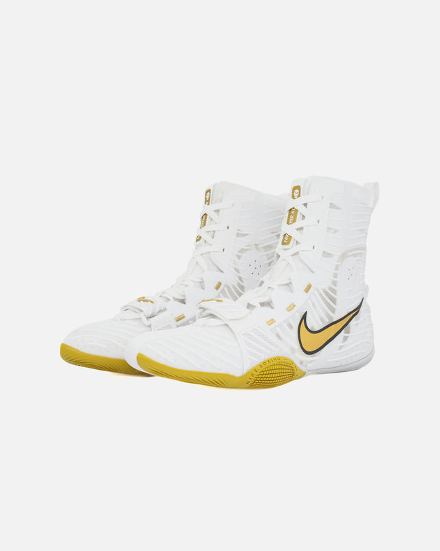 Botas de boxeo Nike HyperKO 3 – Blanco/Oro