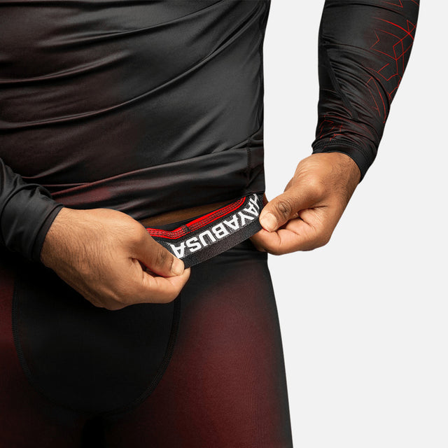 Mallas de compresión Hayabusa Geo – Rojo