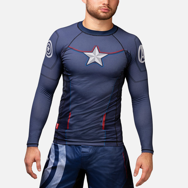 Marvel Rashguard Captain America Långärmad - Blå
