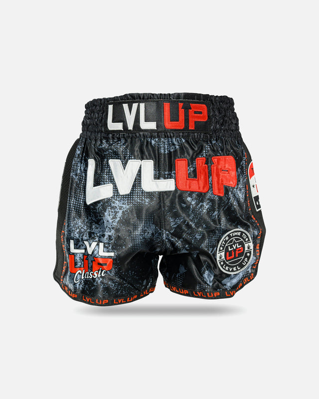 Pantaloncini Muay Thai LVL UP Stadium – Nero