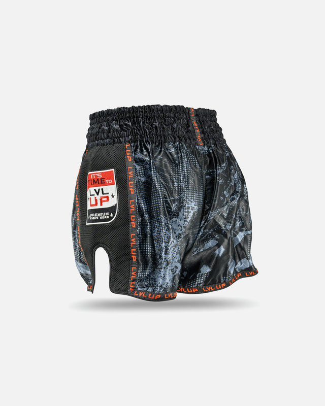 LVL UP Muay Thai Shorts TKO - Schwarz