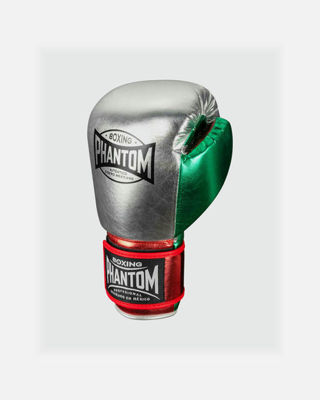 Gants de boxe Phantom Athletics Mexico – Argent/Vert/Rouge
