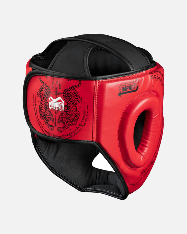 Kask bokserski Phantom Athletics Muay Thai – Czerwony