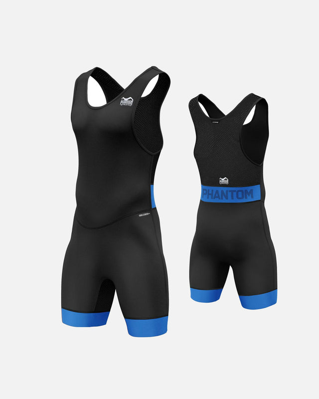 Canotta da lotta Phantom Athletics Storm Bambini - Nero/Rosso/Nero/Blu