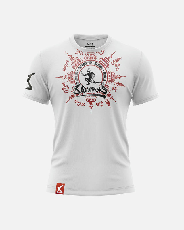 8 WEAPONS T-shirt Eight Ways Yant – Branco
