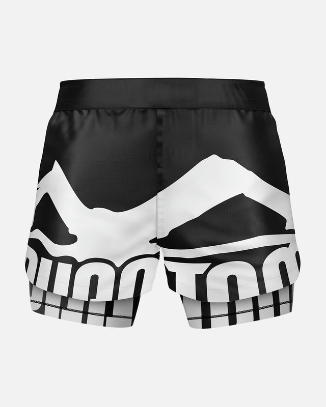 Phantom Athletics MMA-Shorts Fusion-R 2in1 Savage – Schwarz/Weiß