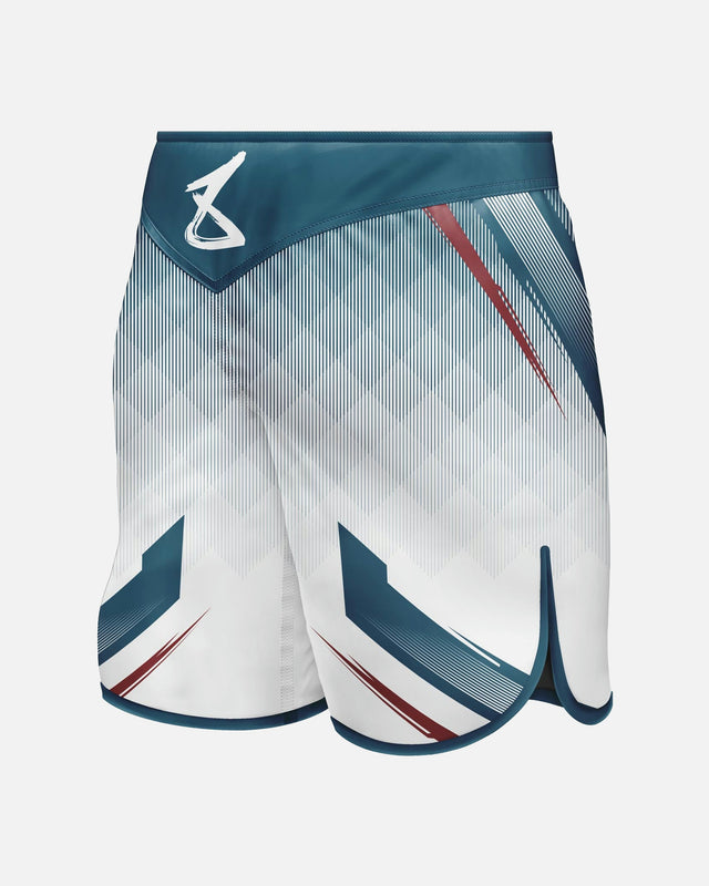 8 WEAPONS MMA-Shorts Shift – Weiß/Navy/Rot