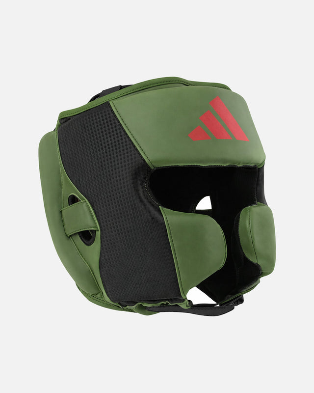Casco de boxeo Adidas Power 50 – Verde/Rojo
