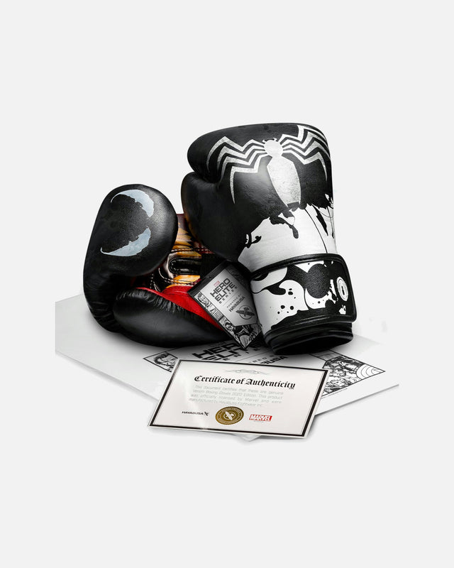 Guantoni da boxe Hayabusa x Marvel Venom – Nero/Bianco