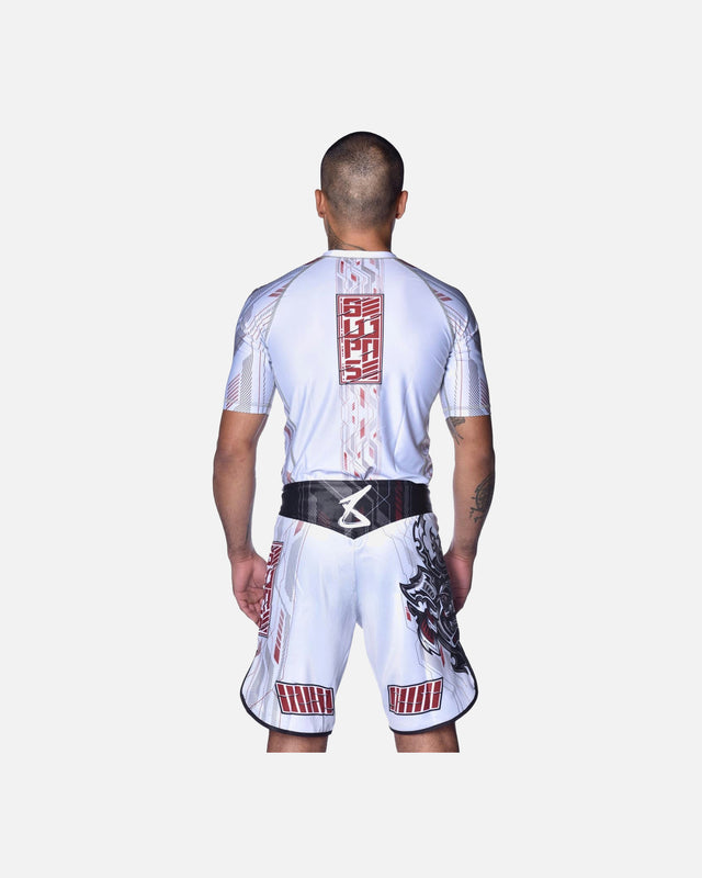 8 WEAPONS MMA Shorts Samurai 2.0 – White/Red