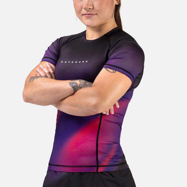 Rashguard Hayabusa Apex Nova Mangas Curtas Mulher – Roxo