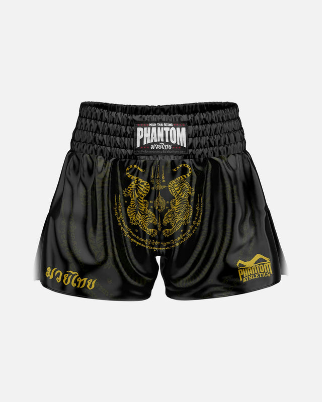 Pantaloncini Muay Thai Phantom Athletics Sak Yant – Nero/Oro