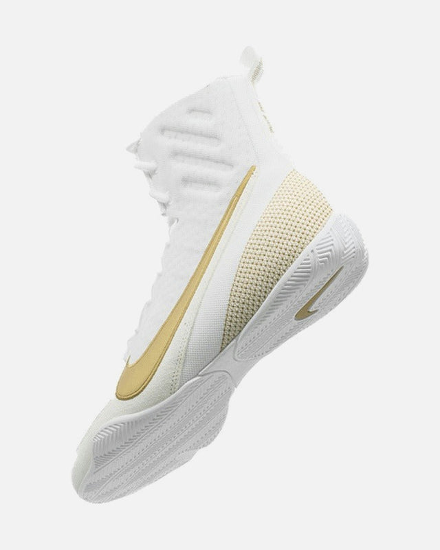 Chaussures de boxe Nike Machomai 3 – Blanc/Or