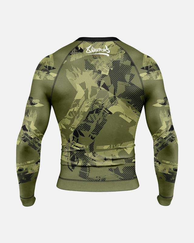 8 WEAPONS Rashguard Hit 2.0 - Oliven/Sort