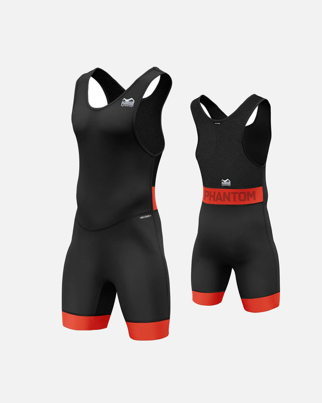 Canotta da lotta Phantom Athletics Storm Bambini - Nero/Rosso/Nero/Blu