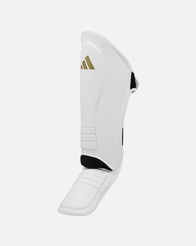 Espinilleras Adidas Speed Thai Shin-n-Step – Blanco/Oro