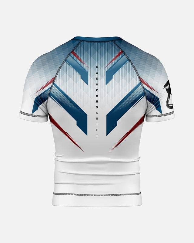Rashguard 8 WEAPONS Shift – Bianco/Navy/Rosso