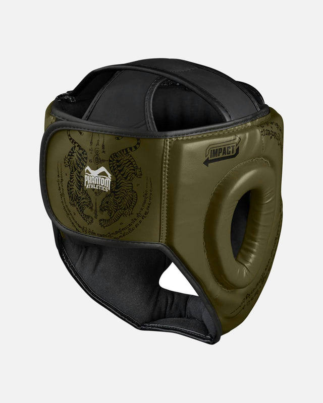 Casco Muay Thai Phantom Athletics – Verde militare