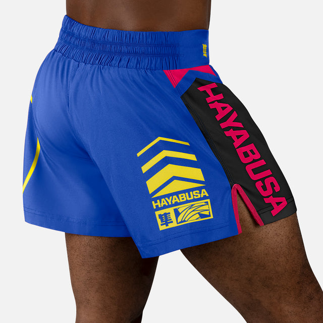 Hayabusa Muay-Thai-Shorts Icon – Blau/Gelb