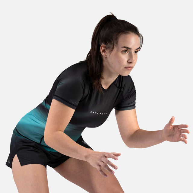 Rashguard Hayabusa Apex Nova Manches courtes Femme - Petrol