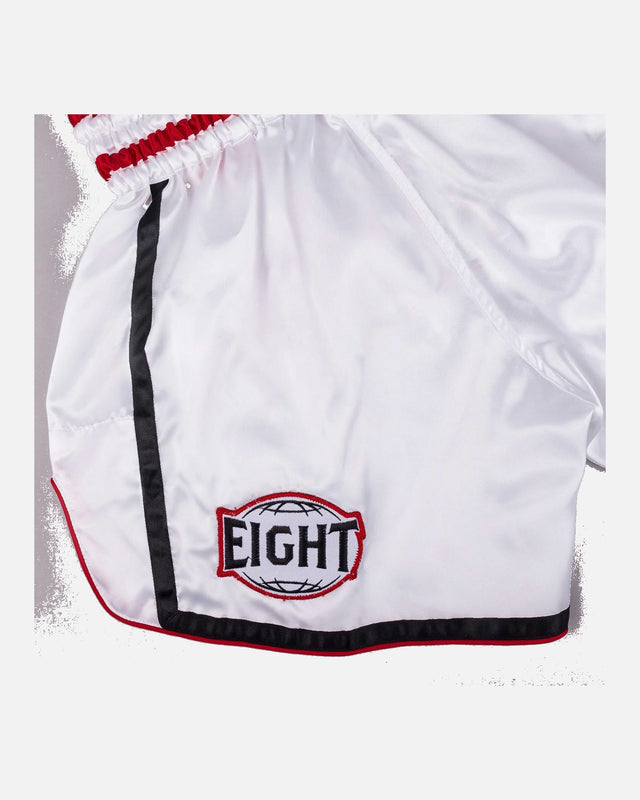 8 WEAPONS Muay Thai shorts Bangkok – Hvid/Sort