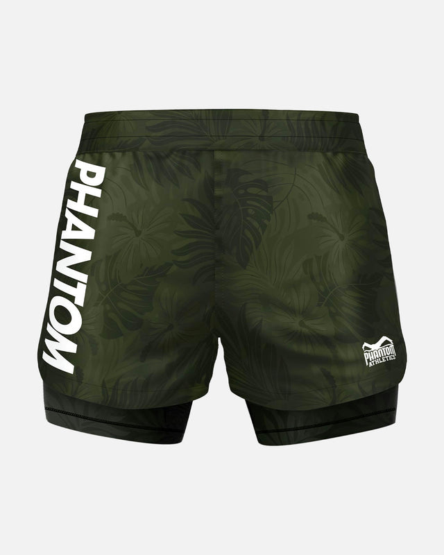 Spodenki MMA Phantom Athletics Fusion 2in1 Jungle – Zielone