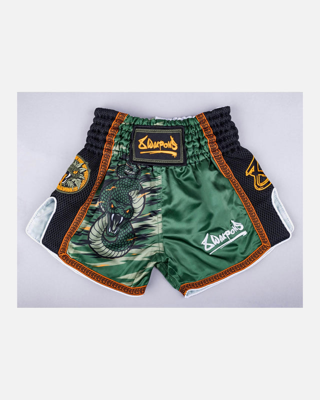 Pantaloni scurți Muay Thai 8 WEAPONS Beastial Viper – Kaki