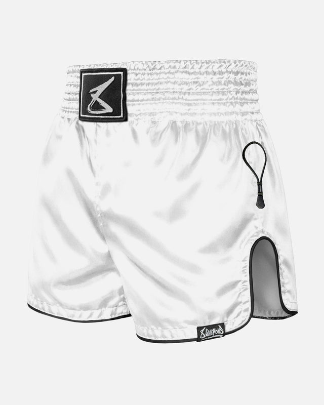 Shorts de Muay Thai 8 WEAPONS Mongkol – Blanc/Noir