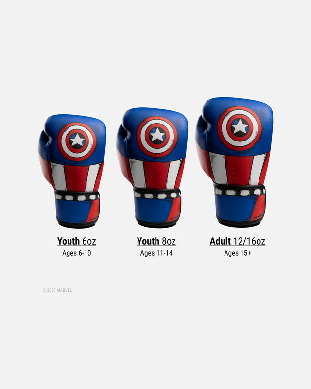 Hayabusa Boxhandschuhe Captain America – Rot/Weiß/Blau