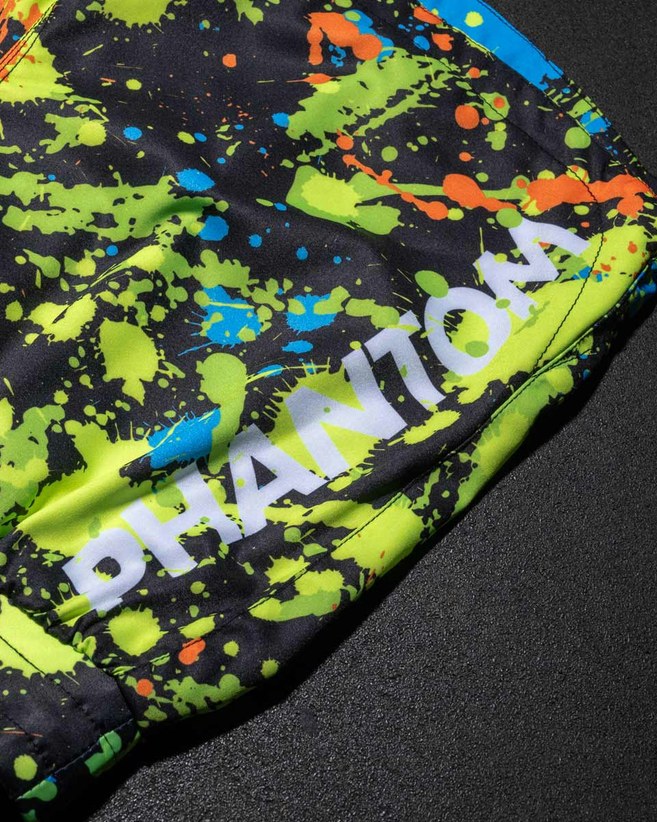 Phantom Athletics MMA-Shorts Fusion Splatter – Schwarz/Neon