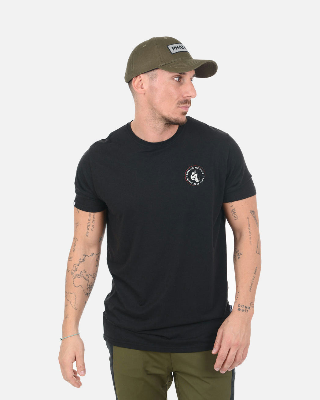 Phantom Athletics Triko Never Back Down – Černé