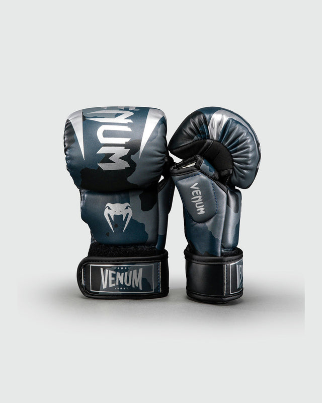 Guantes de MMA Venum Elite Camo – Azul marino oscuro/Azul