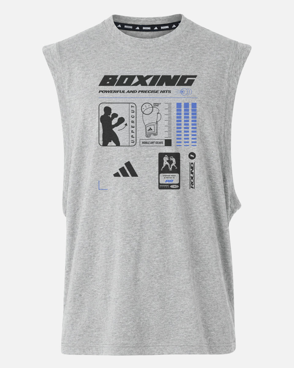 Adidas T-Shirt Boxing Graphic Line SL T-Shirt - Grå