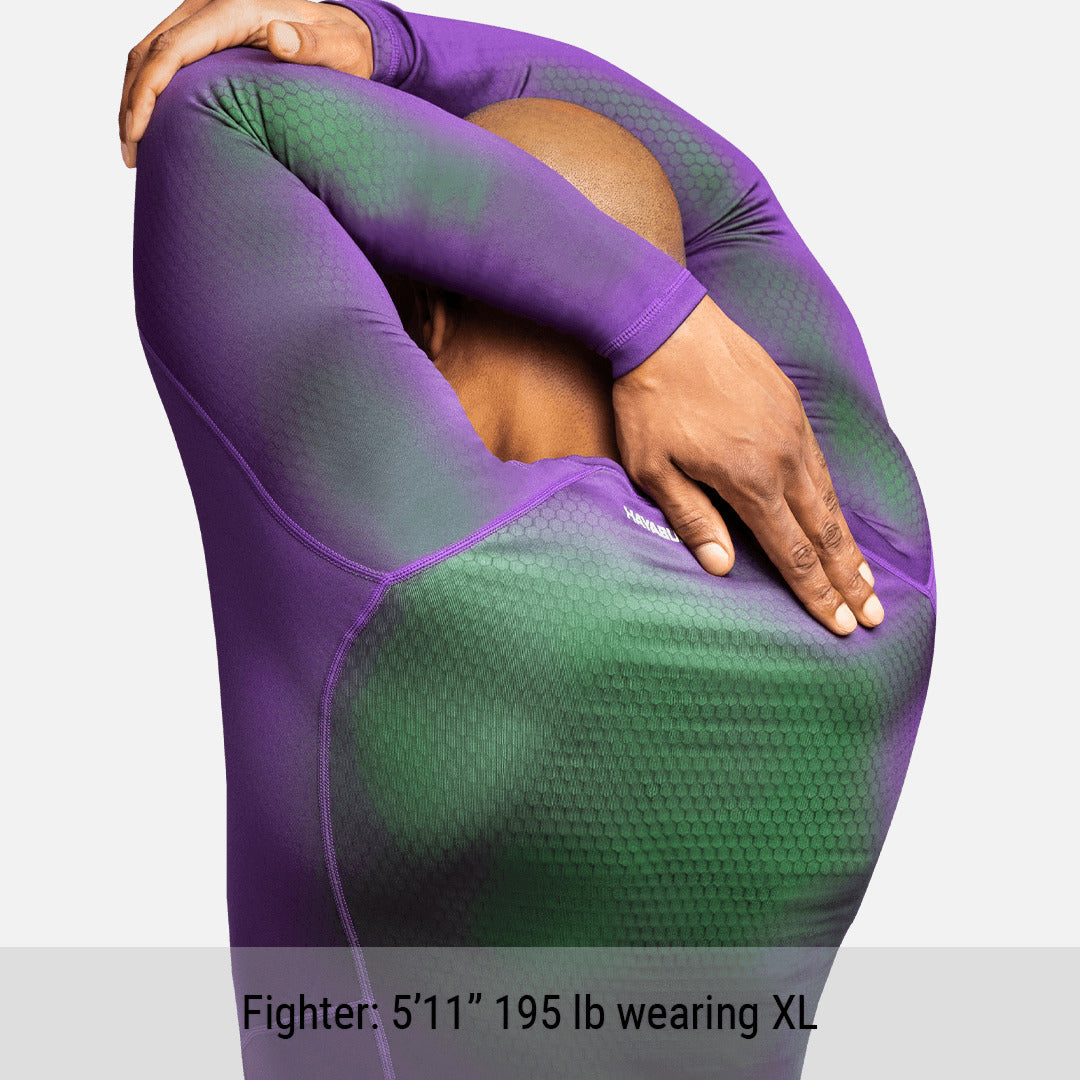 Rashguard Hayabusa Fusion Dlouhé rukávy – Fialová/Zelená
