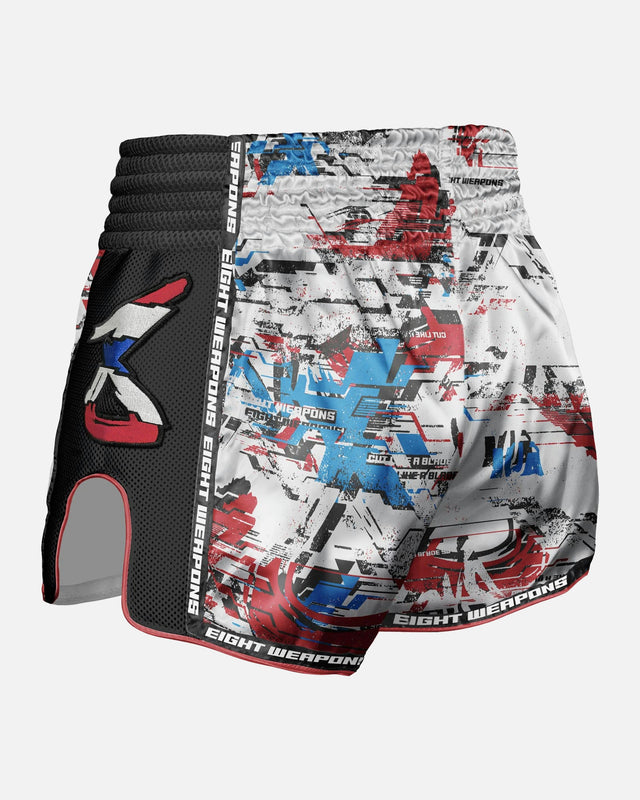 Calções de Muay Thai 8 WEAPONS Cut Like A Blade 2.0 – Branco