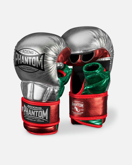 Guantes de MMA Phantom Athletics Mexico – Plata/Verde/Rojo