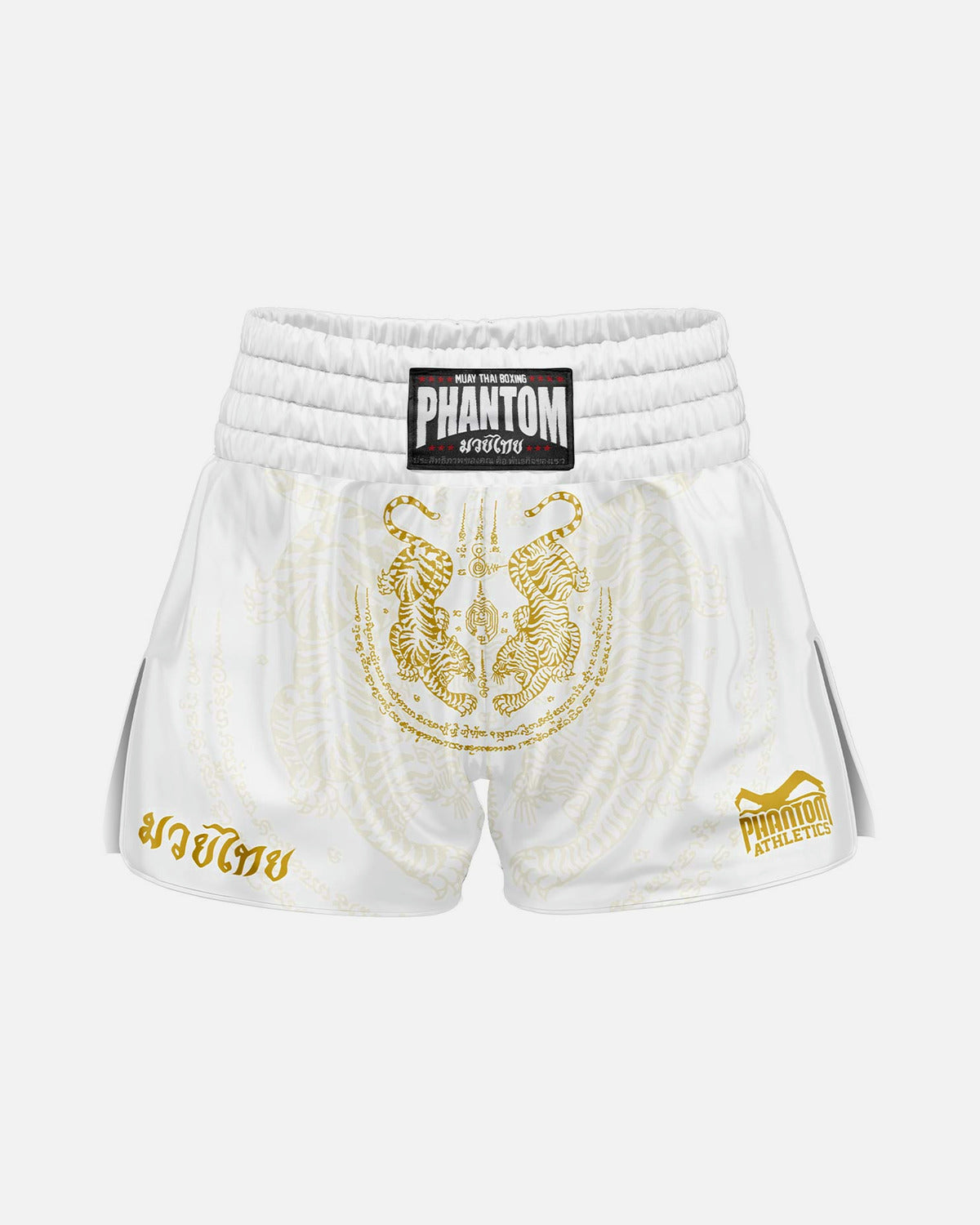Phantom Athletics Muay Thai Shorts Sak Yant - Wit/Goud