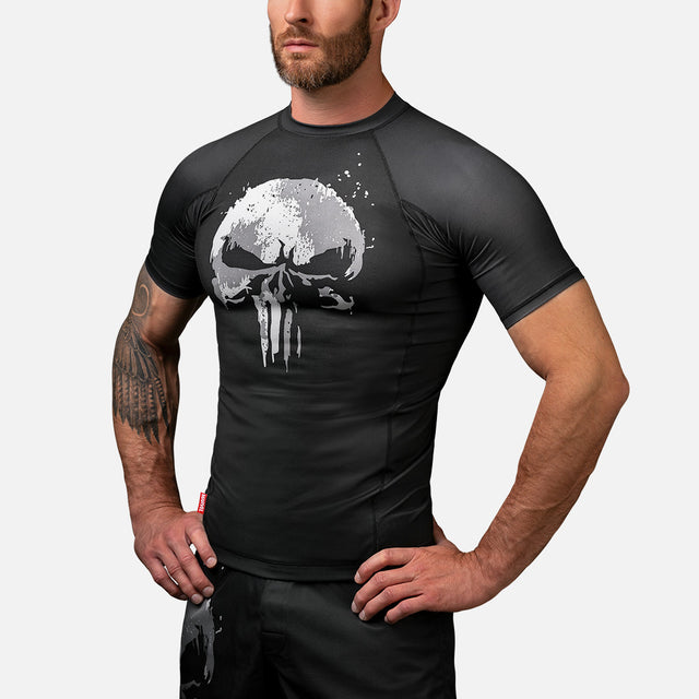 Rashguard Hayabusa x Marvel The Punisher Maniche Corte – Nero