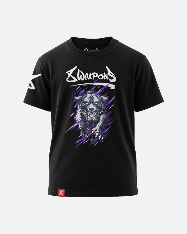 8 WEAPONS T-Shirt Beastial Panther – Schwarz/Lila