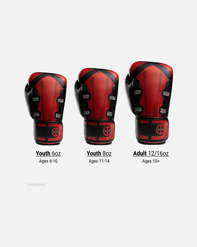 Hayabusa x Marvel Boxhandschuhe Deadpool – Rot/Schwarz